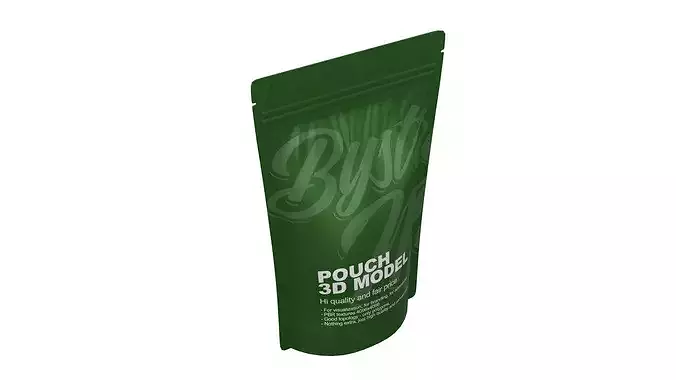 Zipper Pouch Low-poly 3D model 5