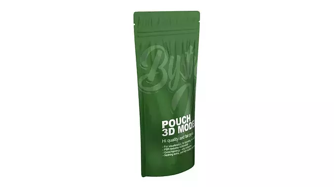 Zipper Pouch Low-poly 3D model 6