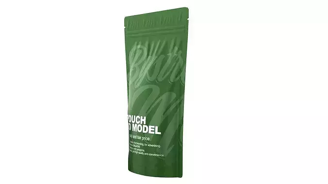 Zipper Pouch Low-poly 3D model 4
