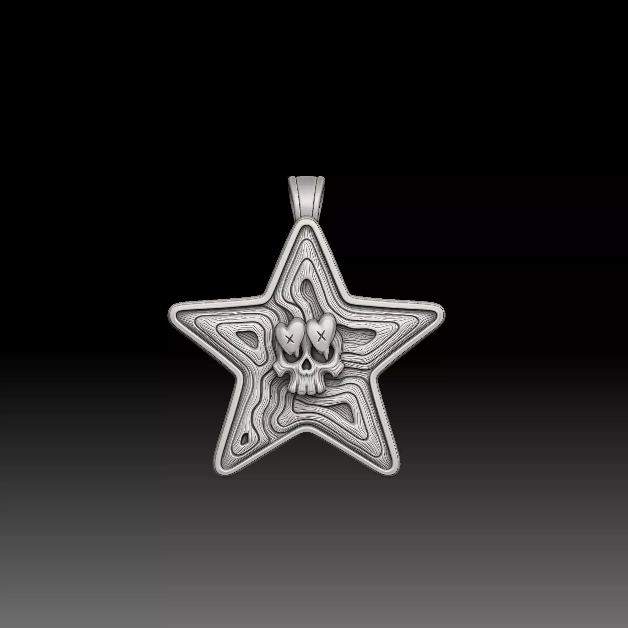 Masked Skull Designs - one inch pendant 3D print model