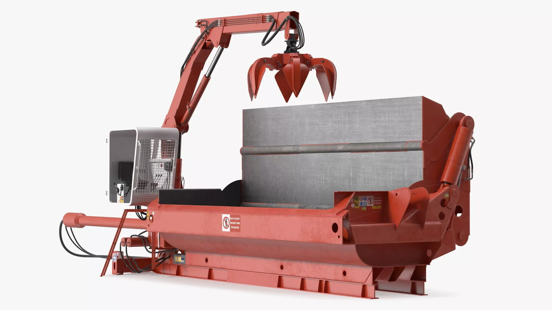Scrap Metal Baler Portable Rigged 3D model