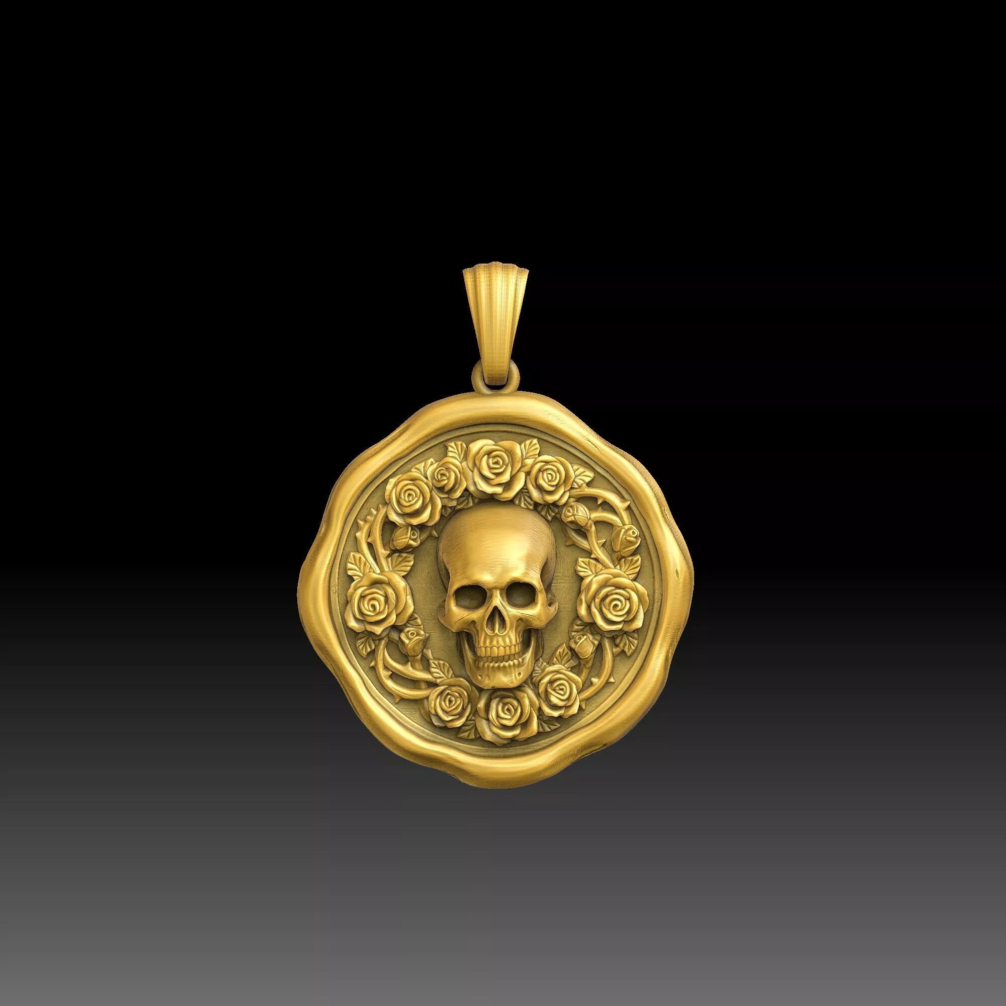 Masked Skull Designs - one inch pendant 3D print model