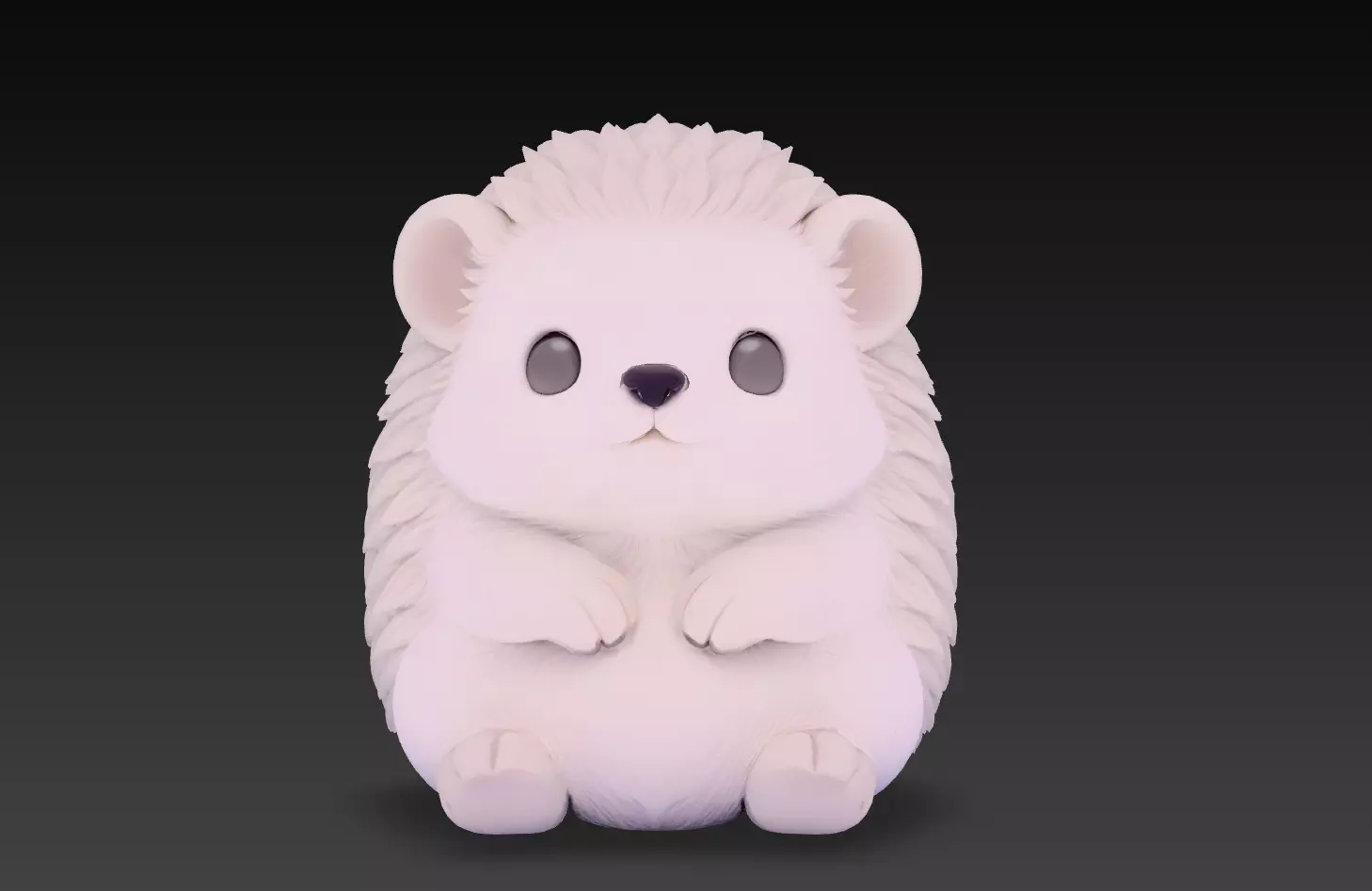 Cute Stylized Hedgehog 3D print model