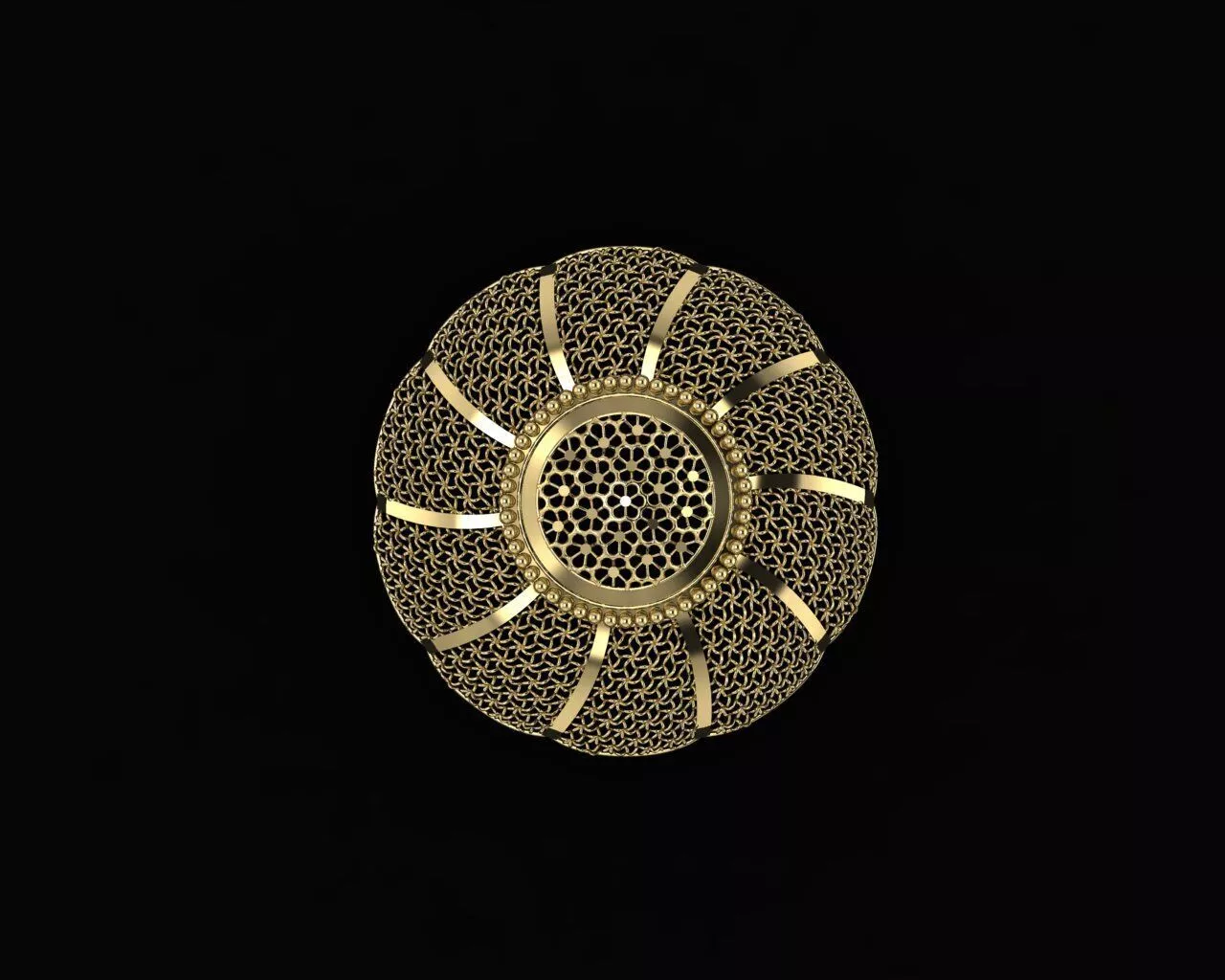 Traditional Arabic Round Pendant 3D print model