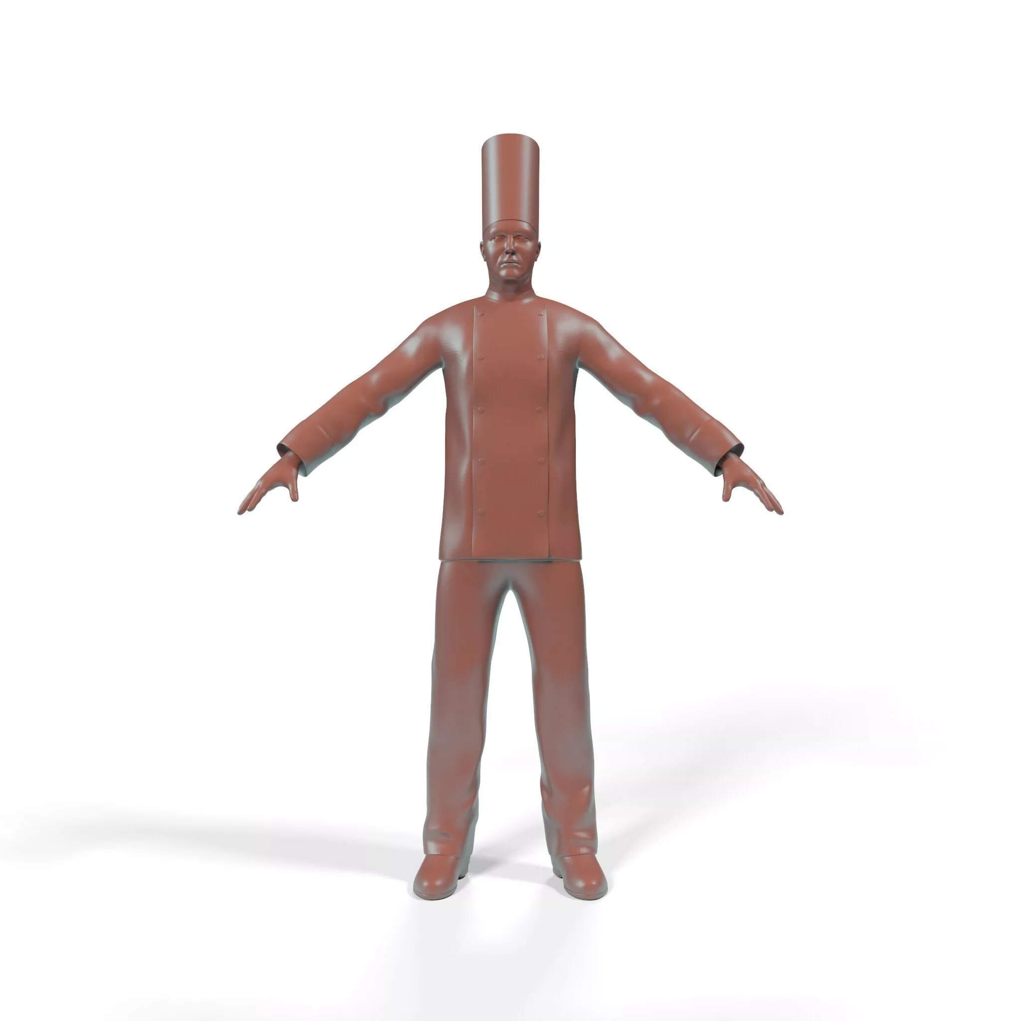 Chef A-Pose for 3D Print 3D print model