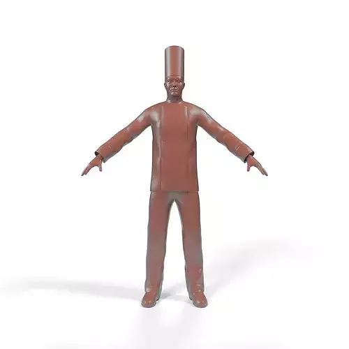Chef A-Pose for 3D Print 3D print model