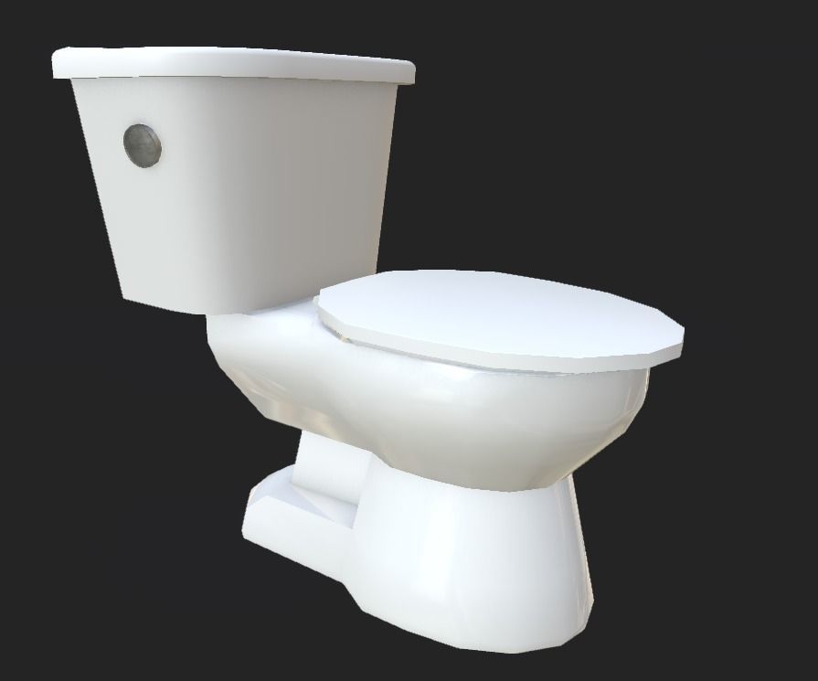 Toilet Free low-poly 3D model