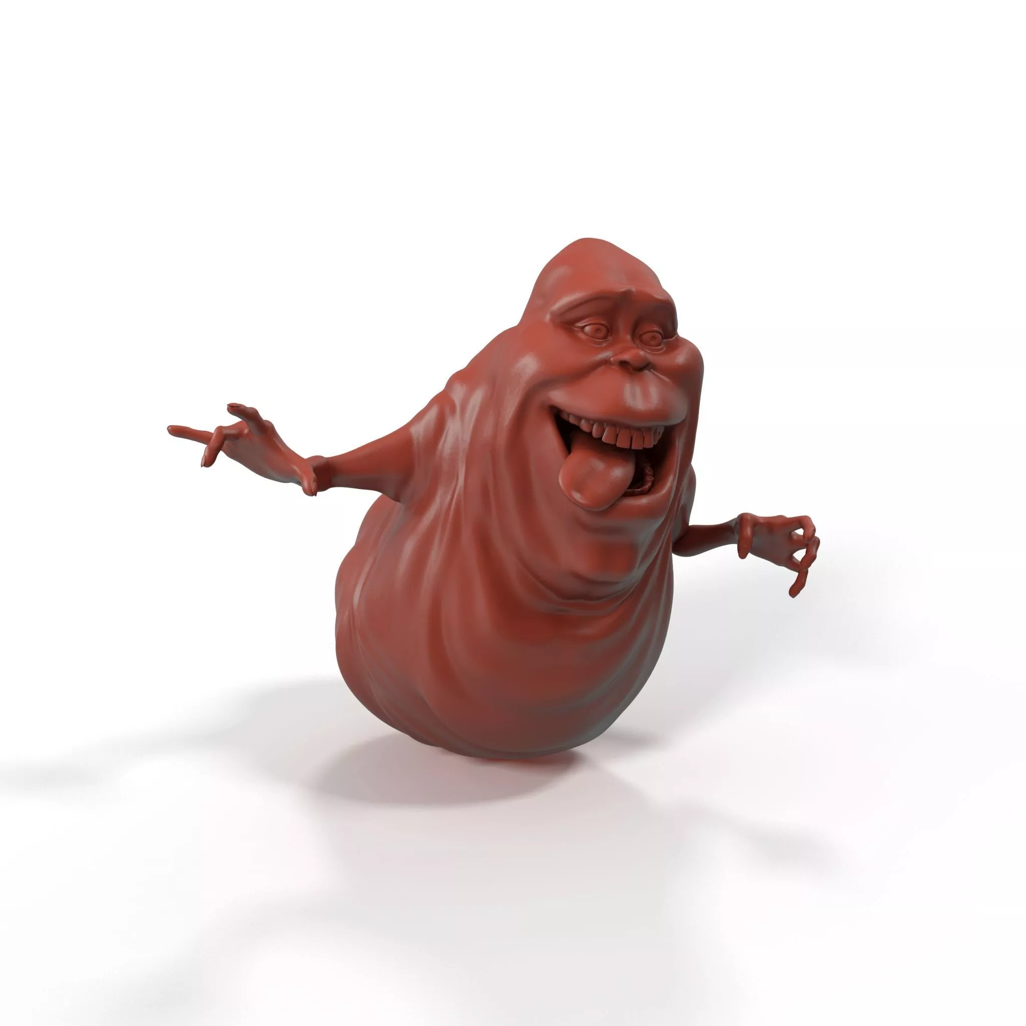 Green Ghost Slimer Flying Pose for 3D Print 3D print model