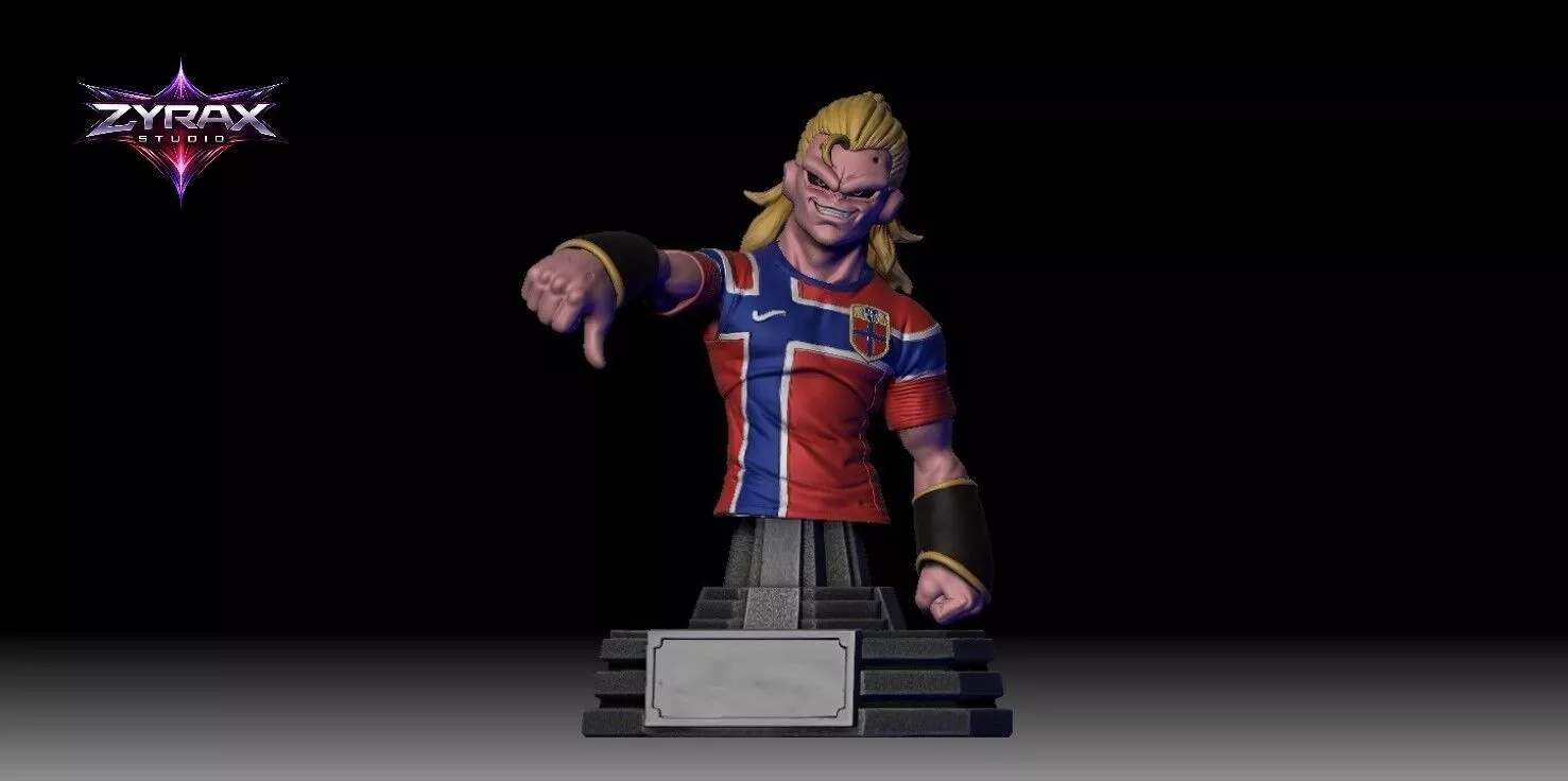 Haaland Majin Buu Meme Bust STL Funny Football 3D Print 3D print model