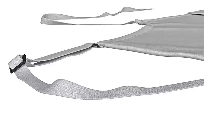 Chef Apron with Adjustable Neck Strap and Front Pocket 3D model 7