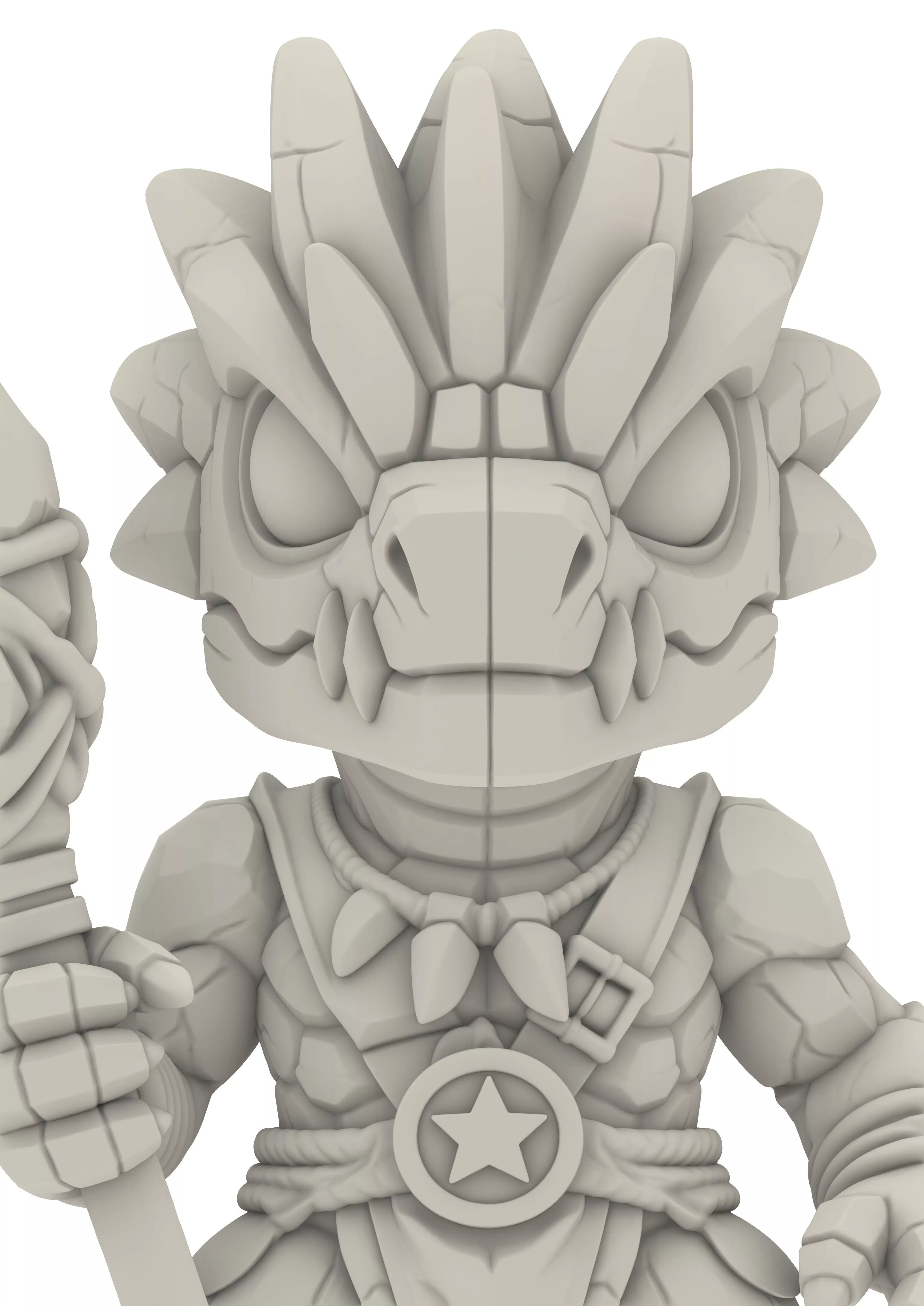 Warrior Chibi Monster Animal Krokodil Gyko Dino Hypo 3D print model