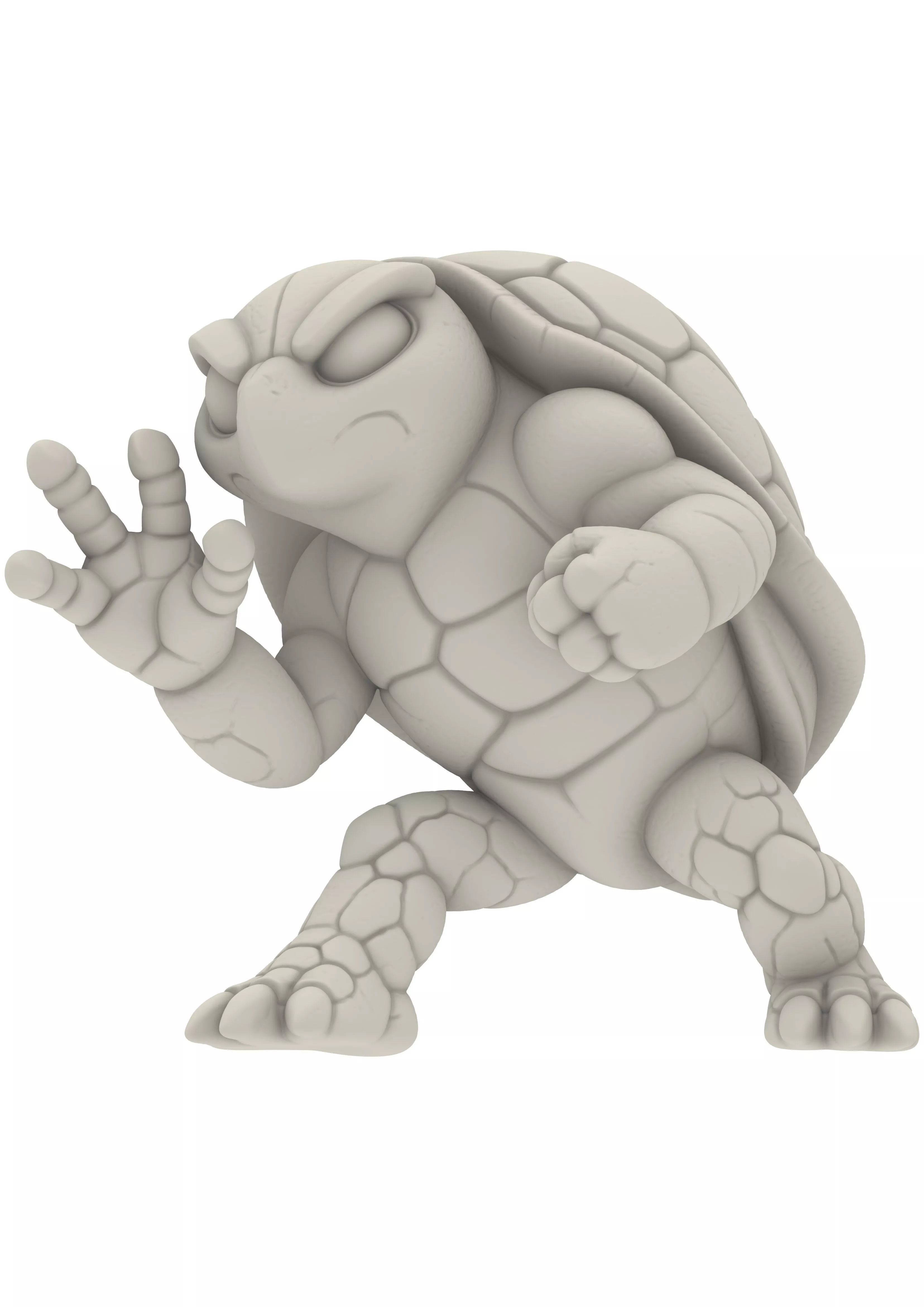 Warrior Chibi Monster Animal Krokodil Turtle Schilkroete 3D print model