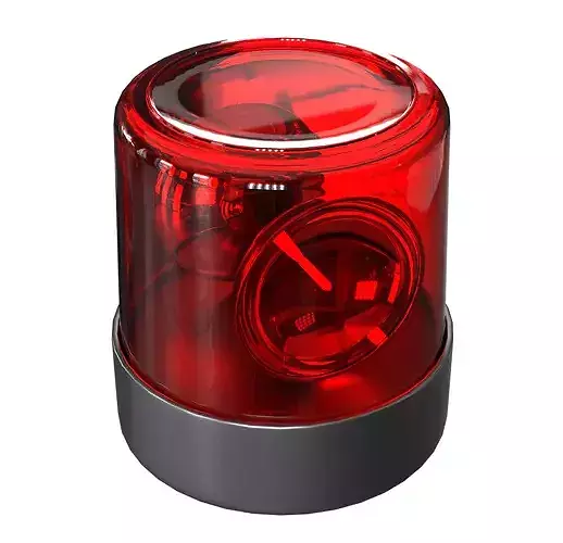Warning Light PBR 7 Low-poly 3D model 5