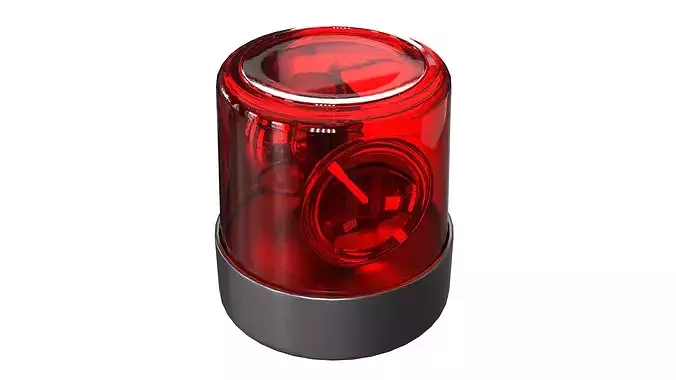 Warning Light PBR 7 Low-poly 3D model
