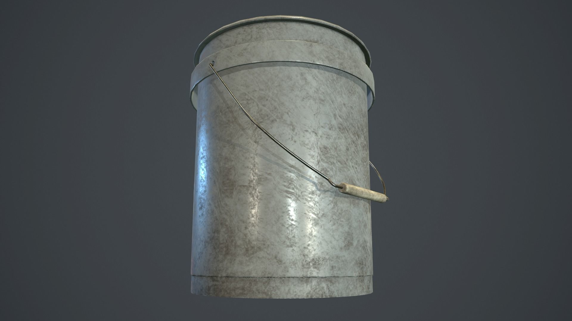 Plastic Bucket PBR Game Ready Low-poly 3D model_11
