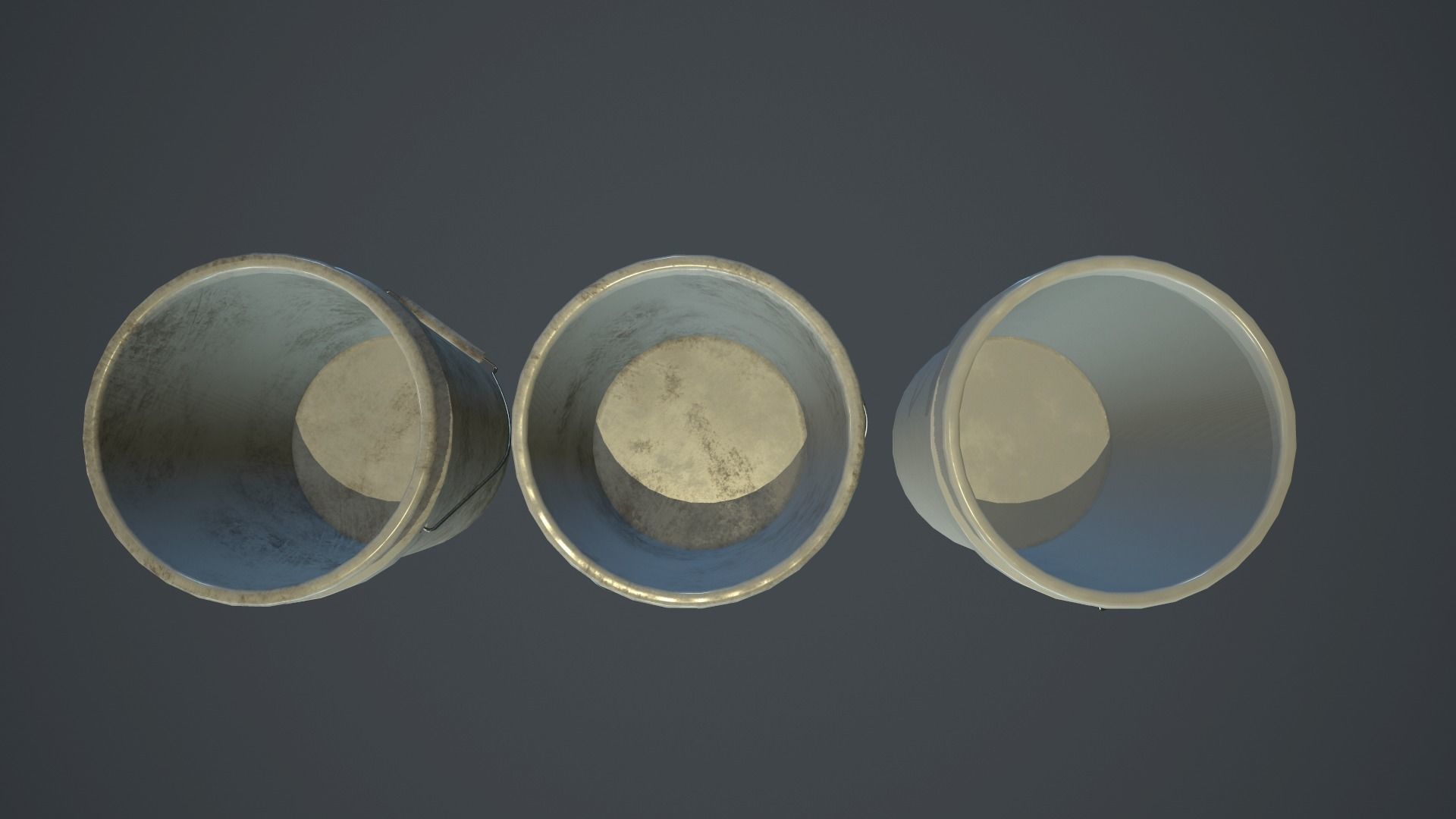 Plastic Bucket PBR Game Ready Low-poly 3D model_5