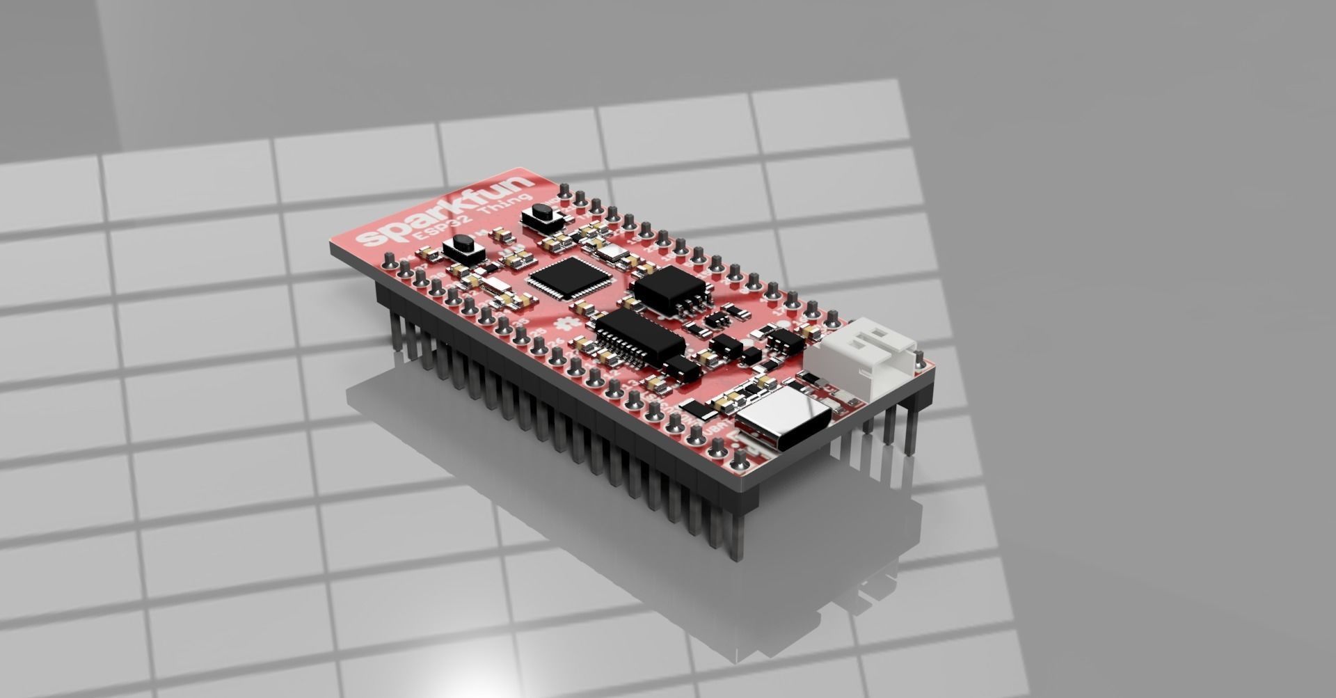 ESP32 Sparkfun Free 3D model_2