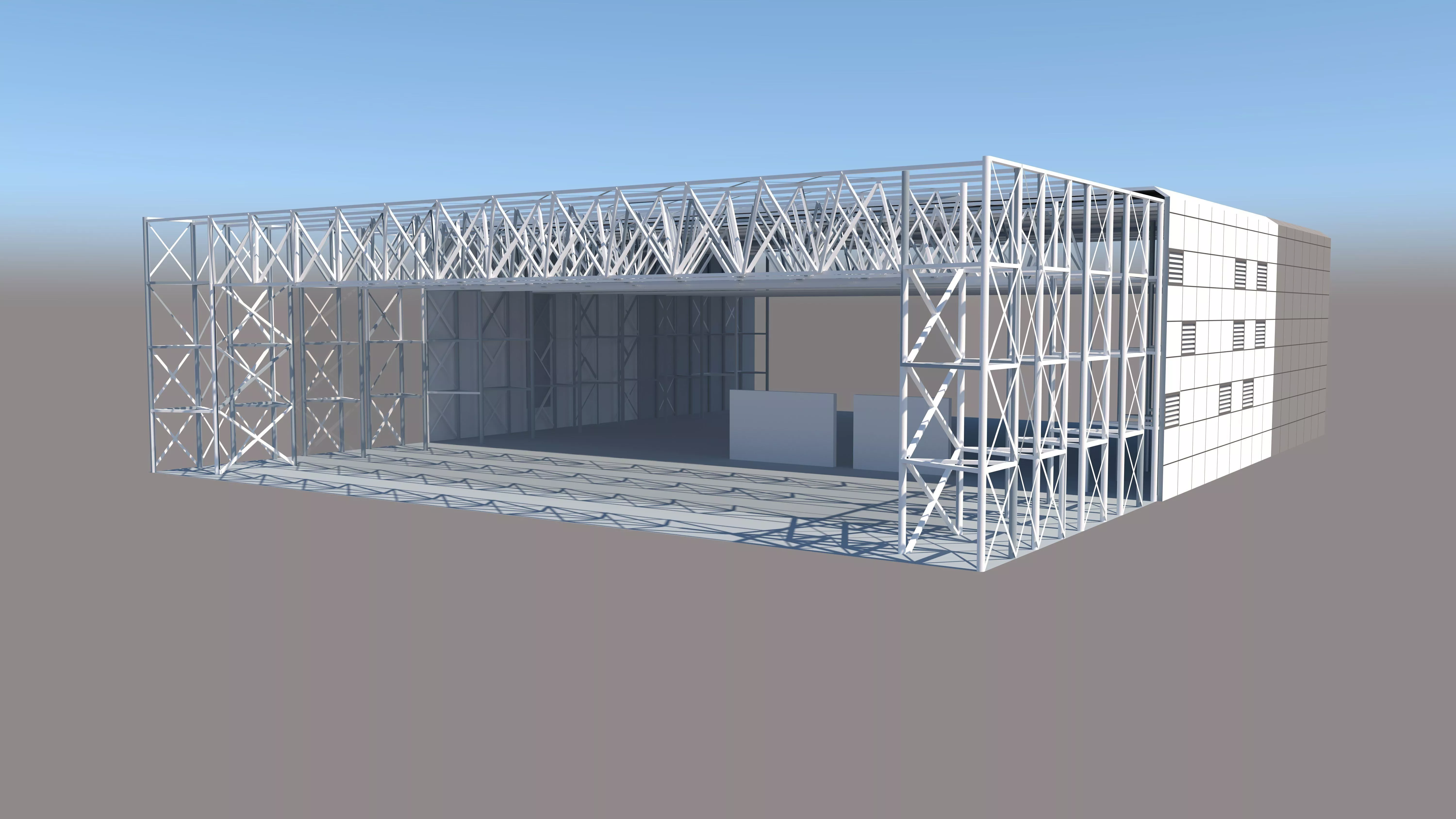 Framework of the Sainsbury Centre for Visual Arts-Norman Foster 3D model