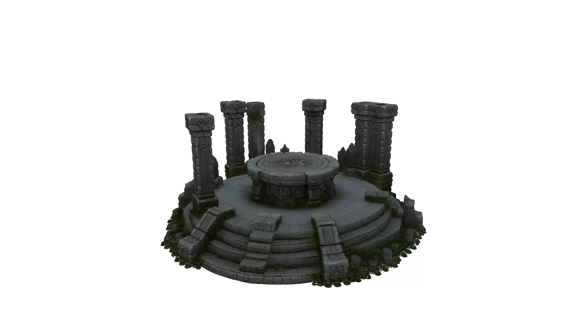 Ancient Magic Altar Stylized Fantasy Ritual Shrine 3D Game Asset 3D model