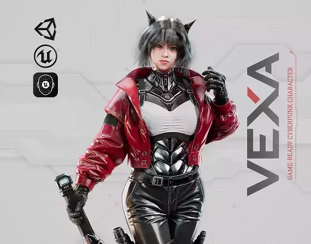 Vexa - Game Ready Female Character