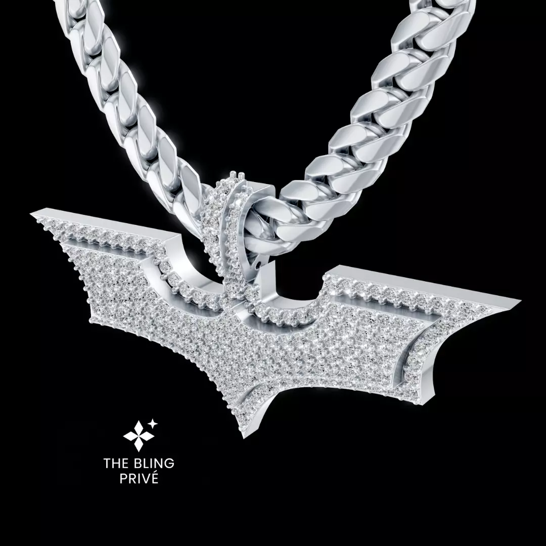 ICED-OUT BATMAN PENDANT 3D print model