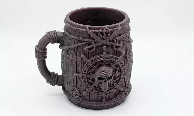 Ruler of the Seas Pirate Themed Barrel Mug 7