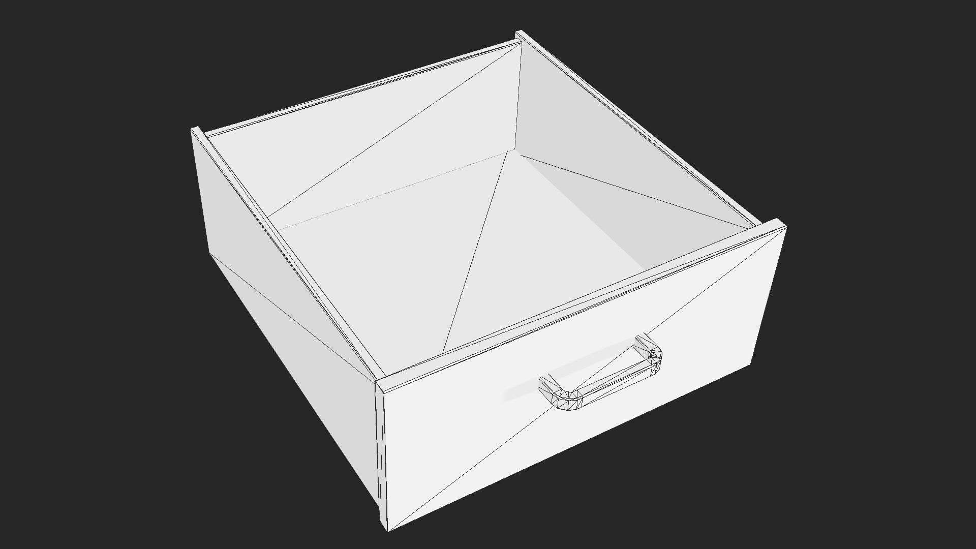 Old Office Steel Tables Low-poly 3D model_8