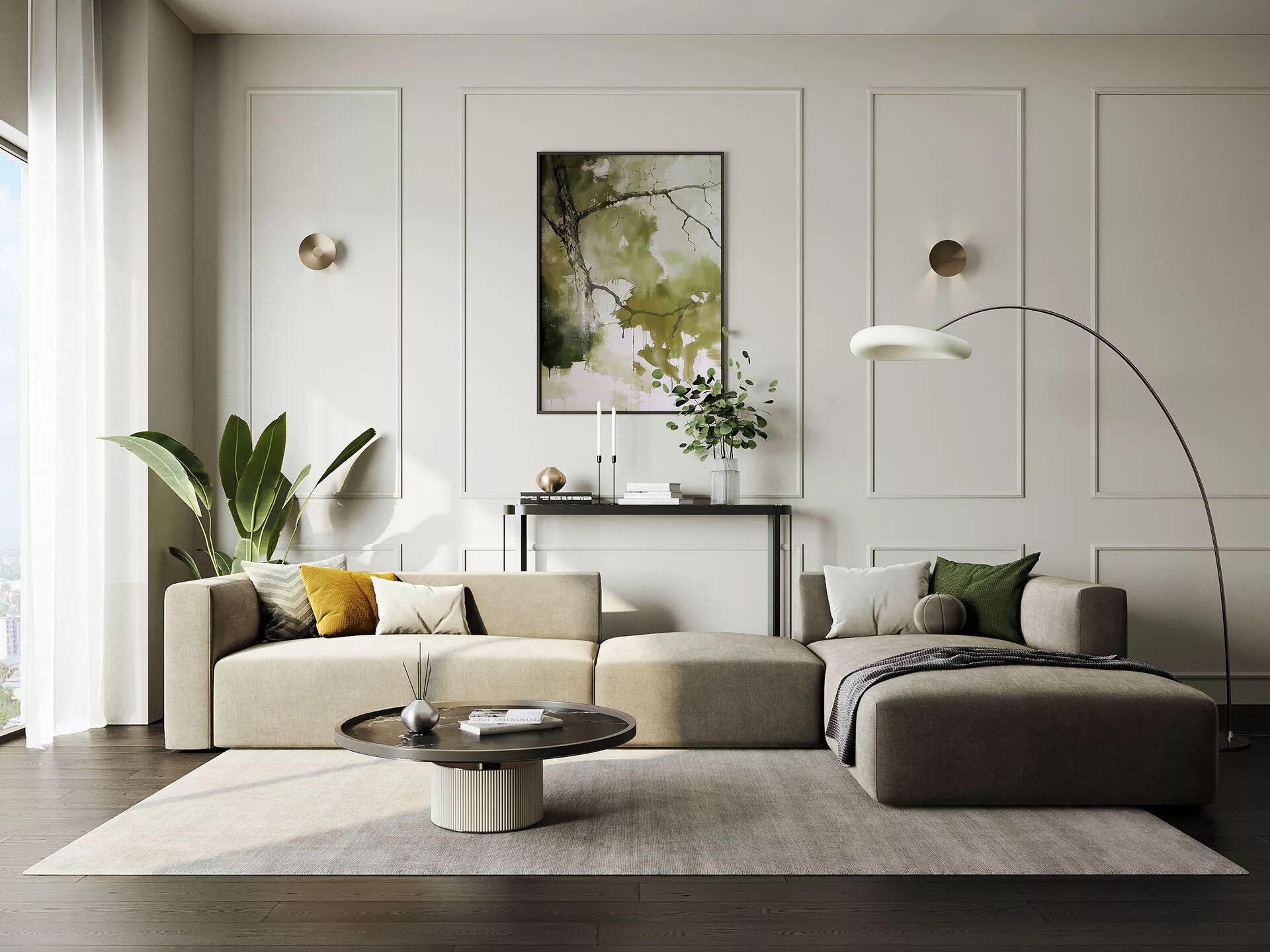 interior living room scene 65 3D model