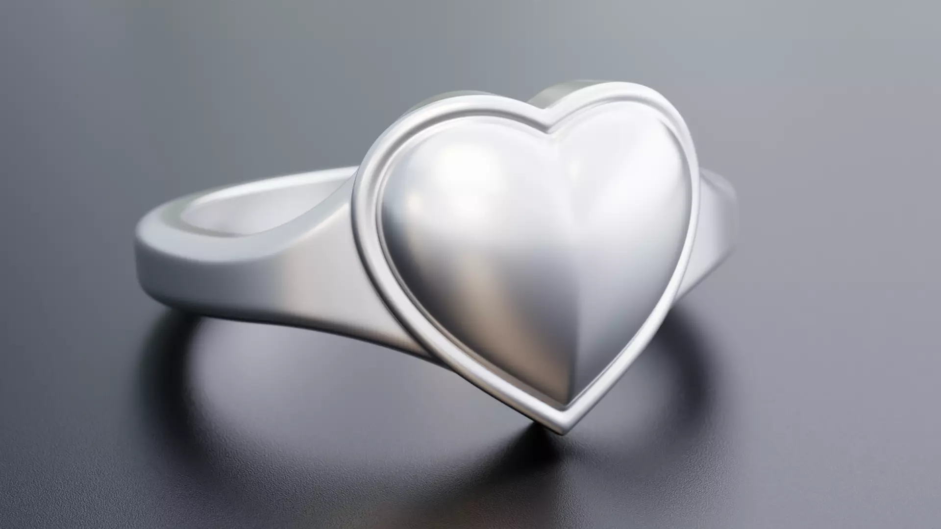 Single Heart Ring - Design-9-Puffy 3D print model