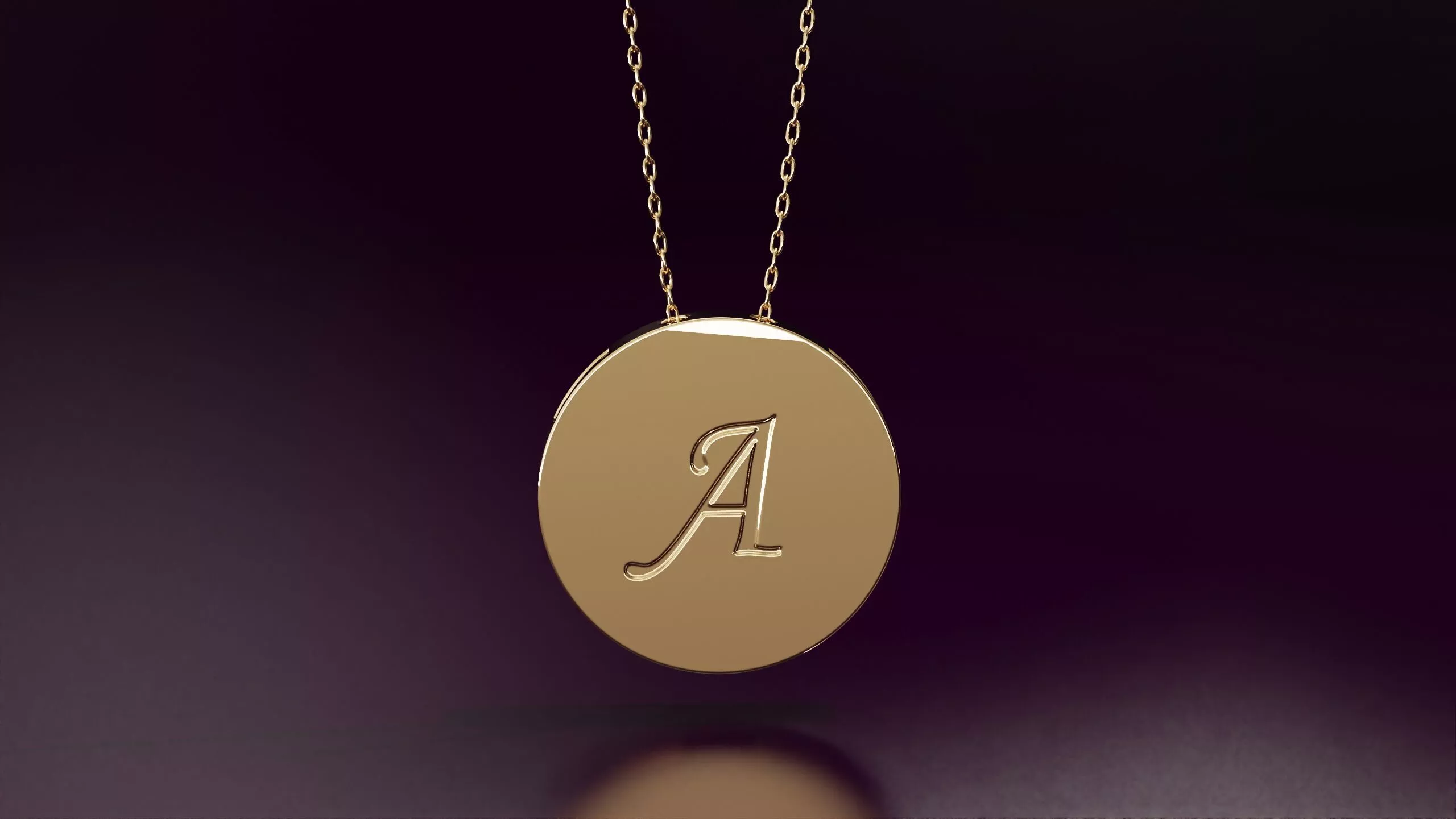 Round pendant 20mm 3D print model