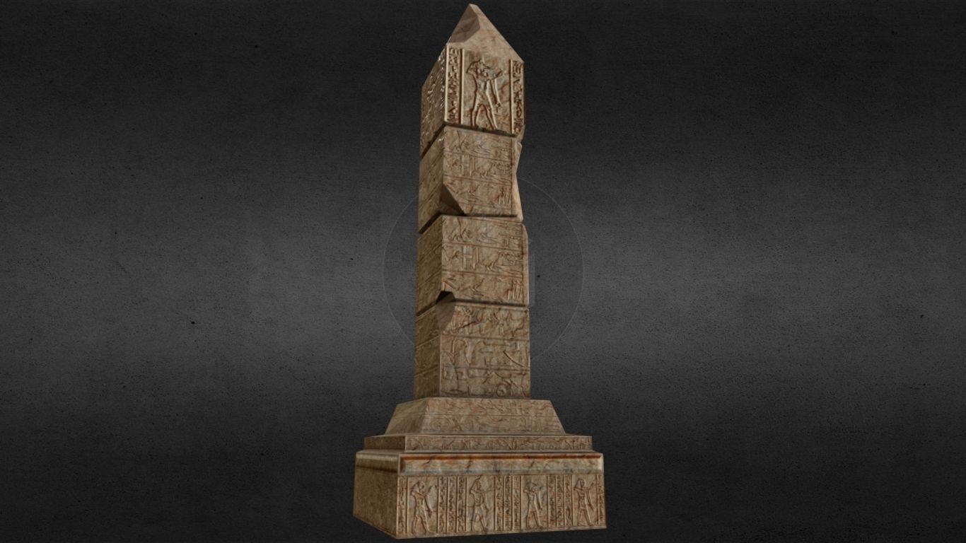 Egyptian Obelisk Low-poly 3D model_1
