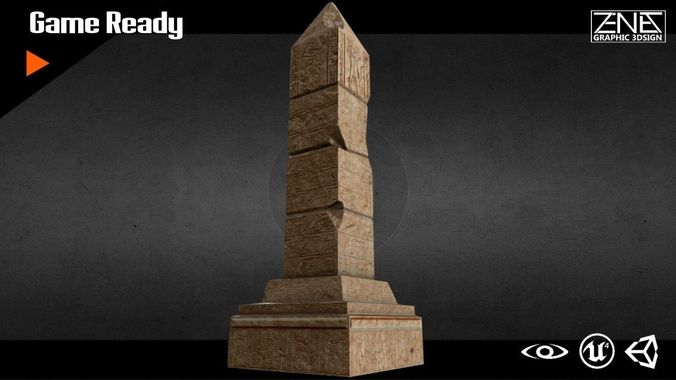 Egyptian Obelisk Low-poly 3D model