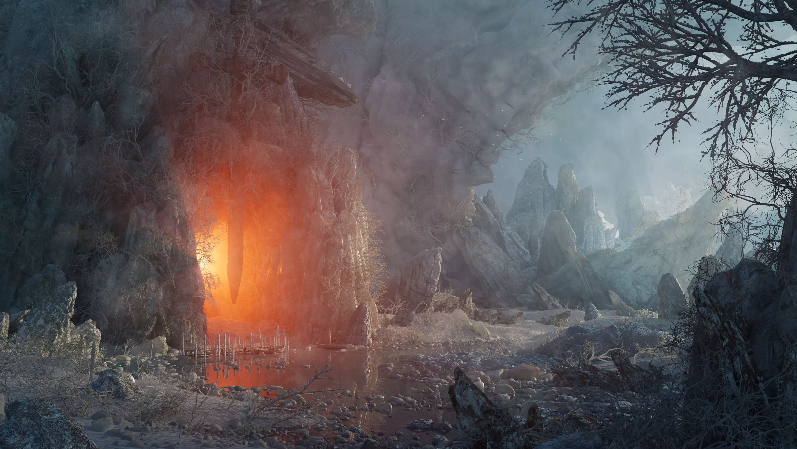Fanyasy Arctic Sword Cave 3D model