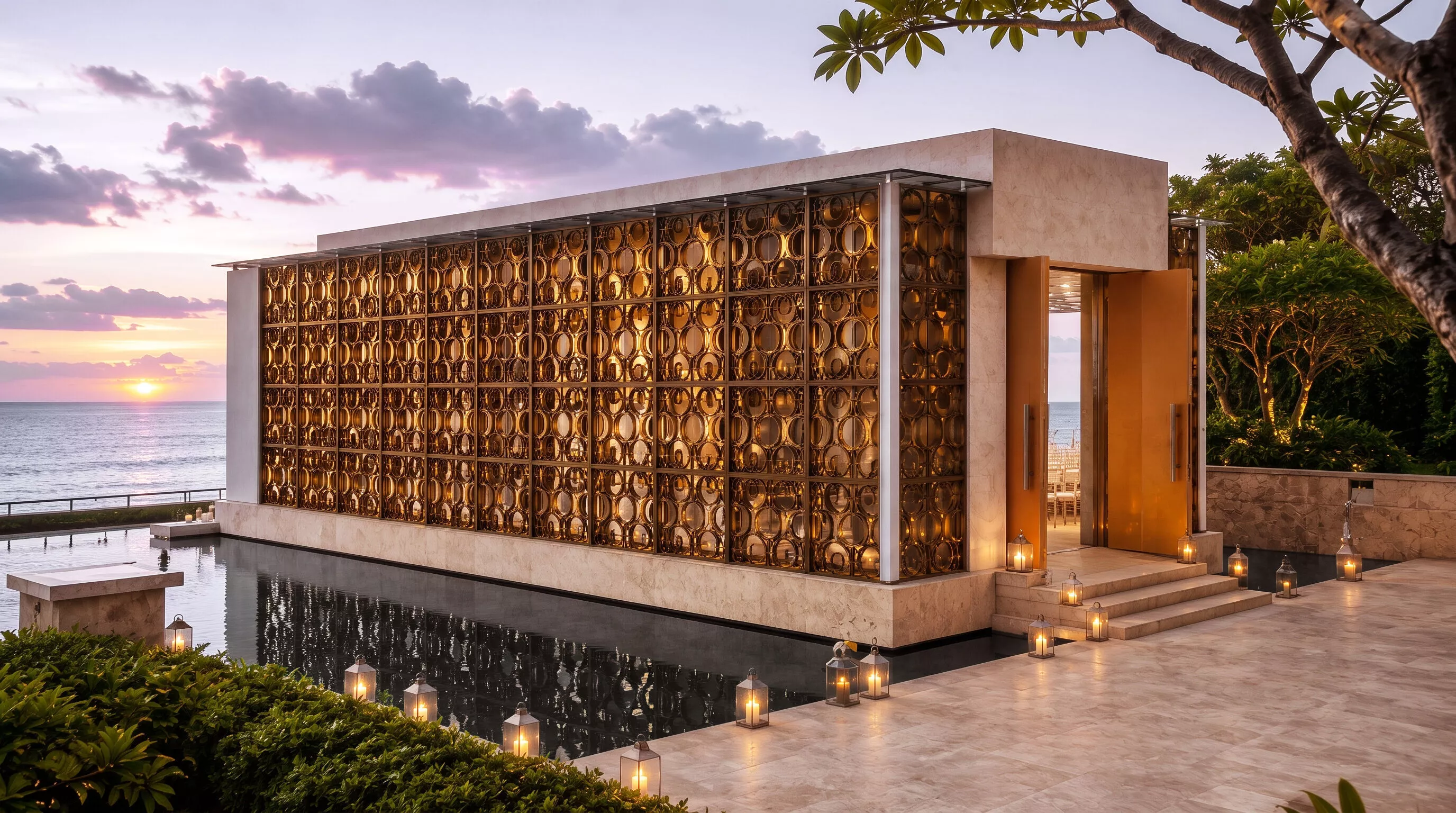Luxury Oceanfront Wedding Chapel 3D model