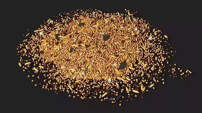 Mixed Bird Seed 3D model 6