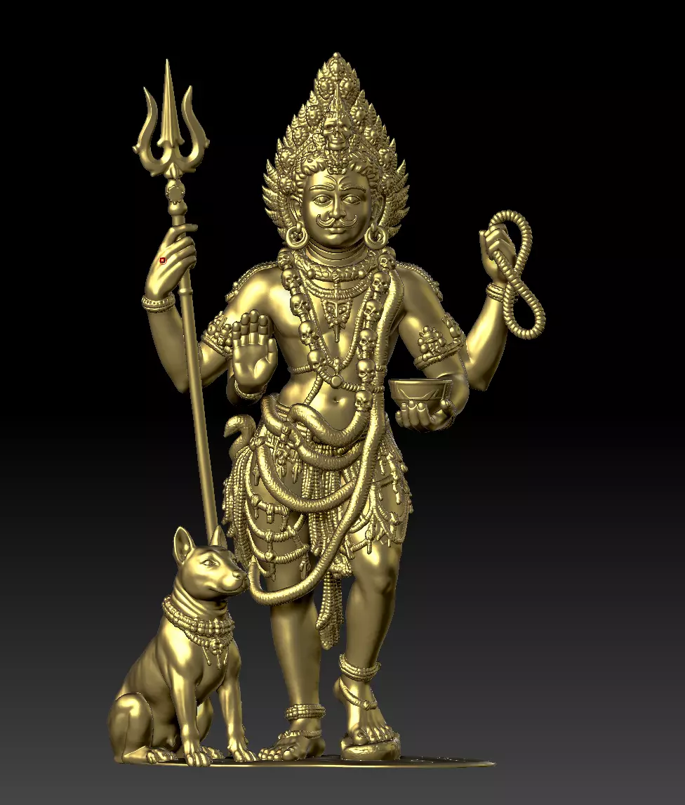 Divine Bhairava Idol 3D Model 3D print model