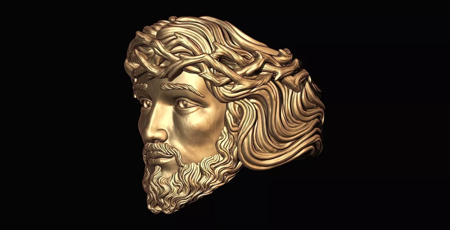 Jesus Ring 3D print model