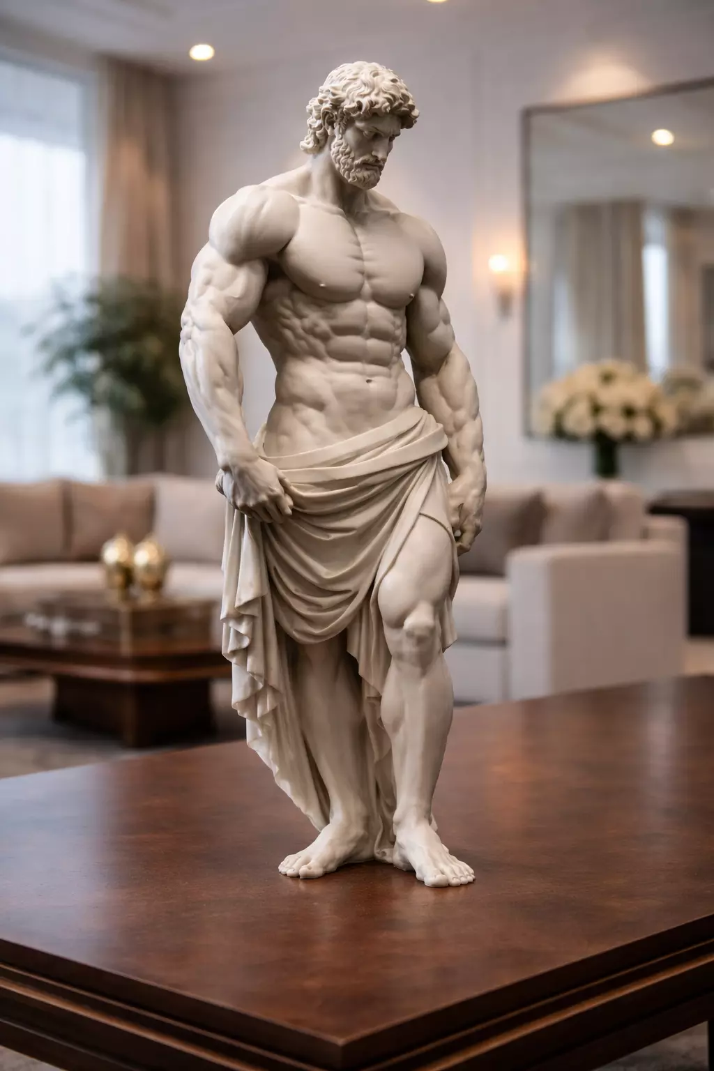 Hercules Statue STL Muscular Greek God Sculpture 3D print model