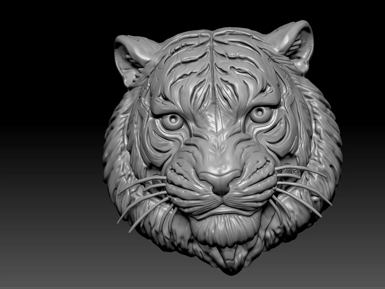 Fierce Tiger Head Pendant Free 3D print model