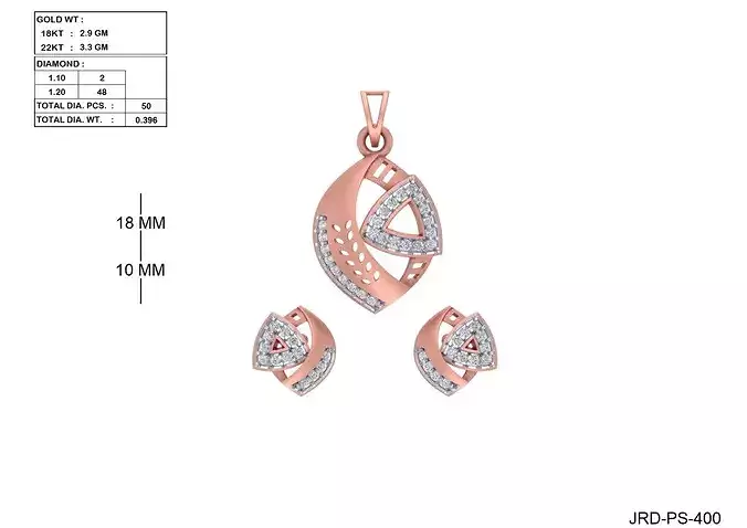 Pendant and Earring Set Collection 80 STL Files