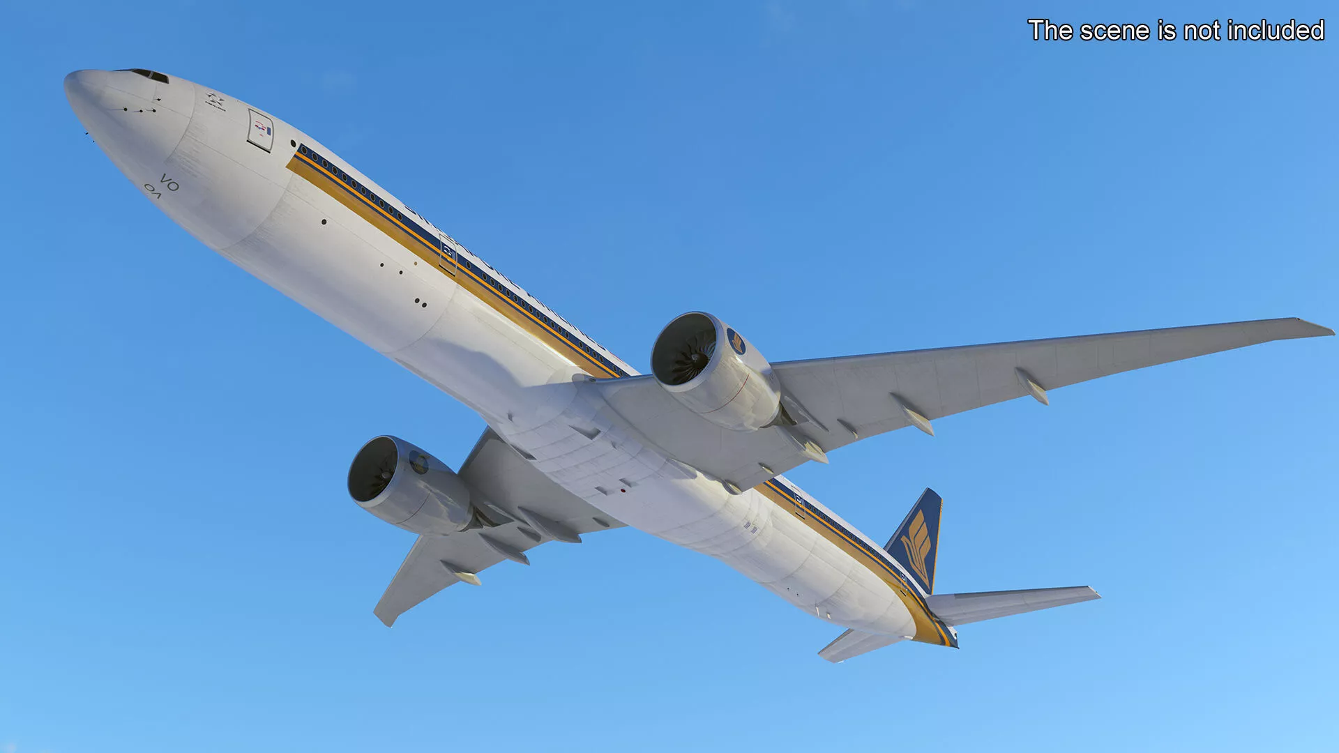Singapore Airlines Boeing 777 Rigged 3D model