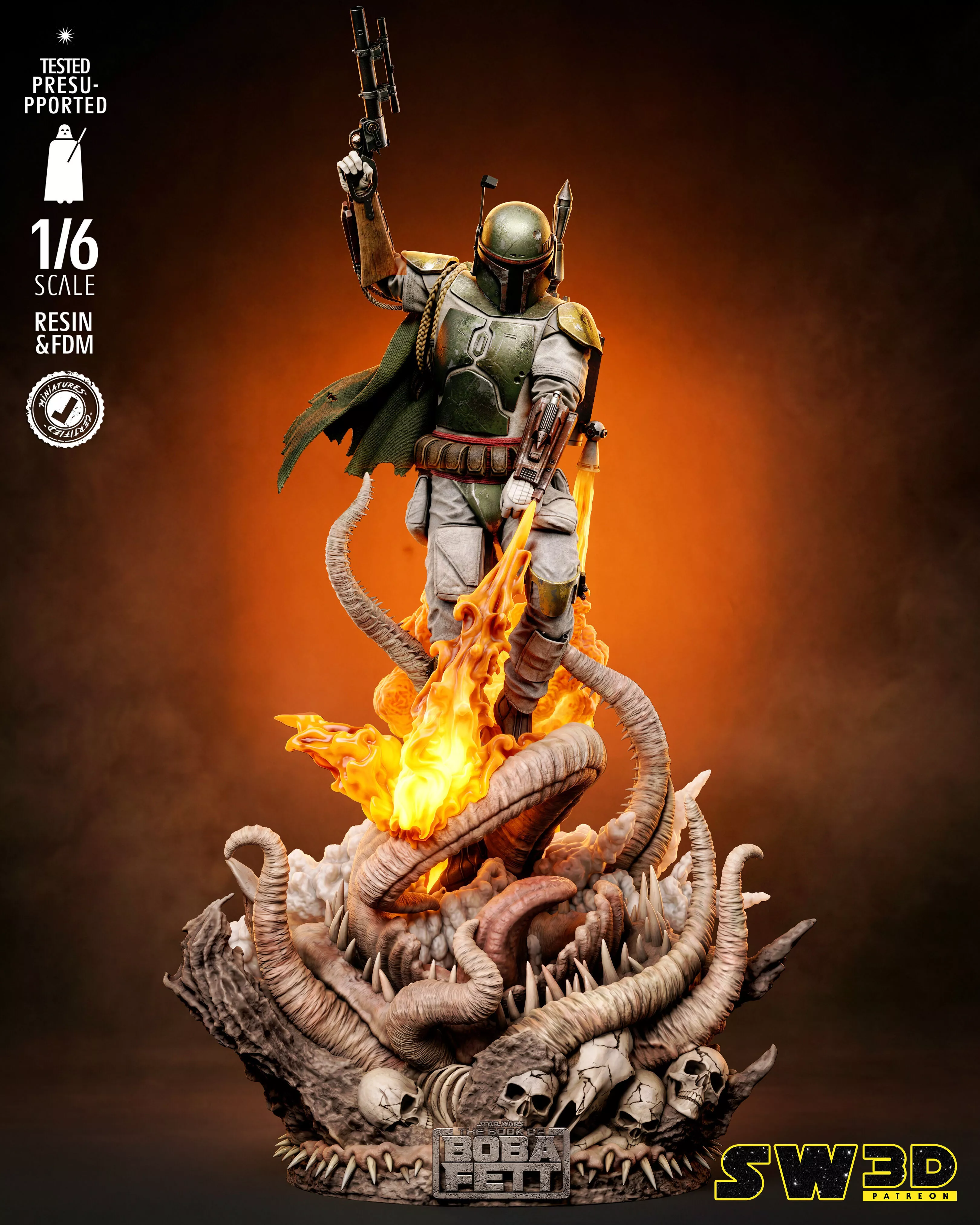STAR WARS Boba Fett Sculpture 3D print model