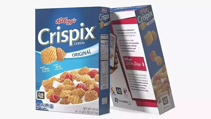 Crispix Cereal Box Kelloggs 3D model