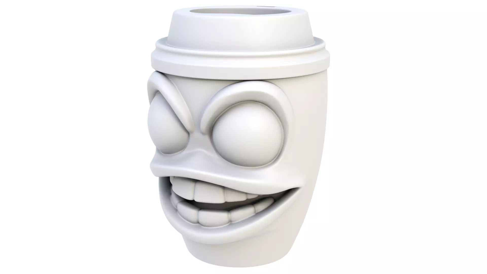 Smiling coffee cup 3D model