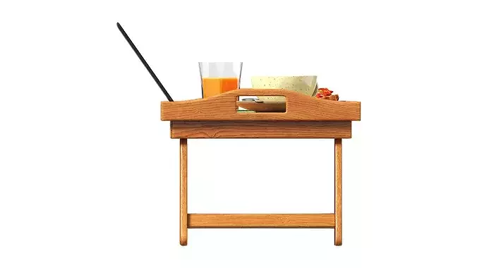 Breakfast in bed tray 3D model 6