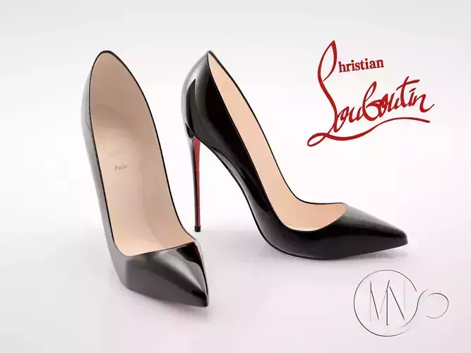 Pro - Louboutin Classic Shoes 3D model High and Low Poly