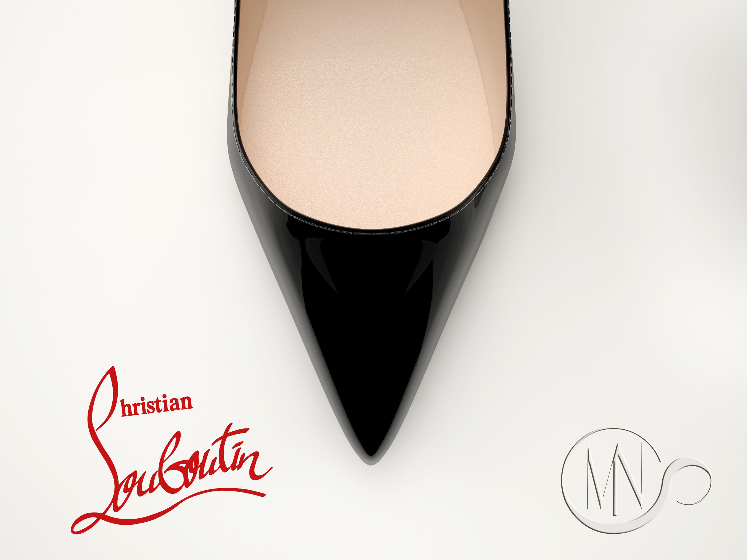 Pro - Louboutin Classic Shoes 3D model High and Low Poly 3D model_4