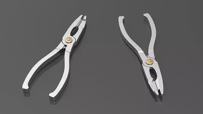 Crab Cutter Tongs 3D model 6