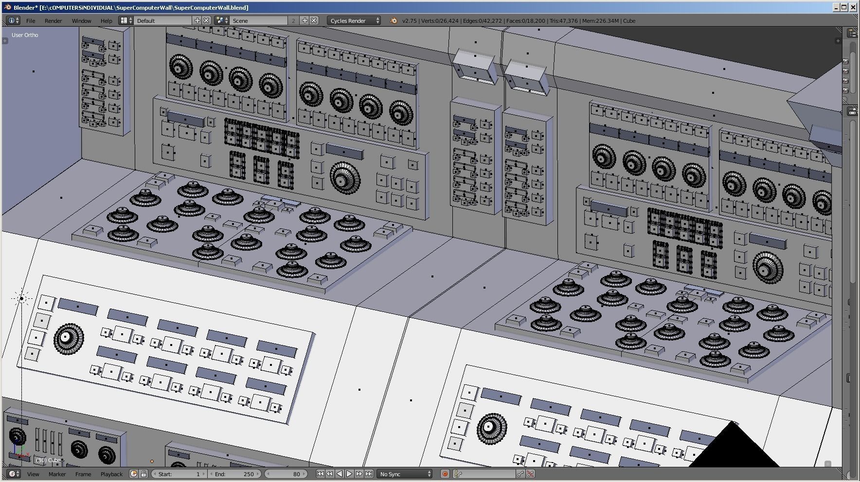 Computer Retro Super Machine PBR Electronics Sci Fi Prop Machine Low-poly 3D model_1