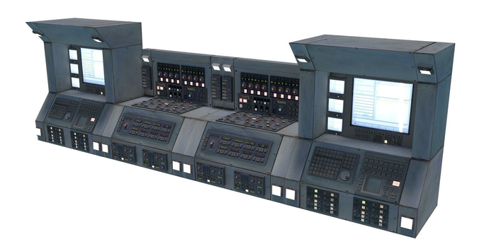 Computer Retro Super Machine PBR Electronics Sci Fi Prop Machine Low-poly 3D model